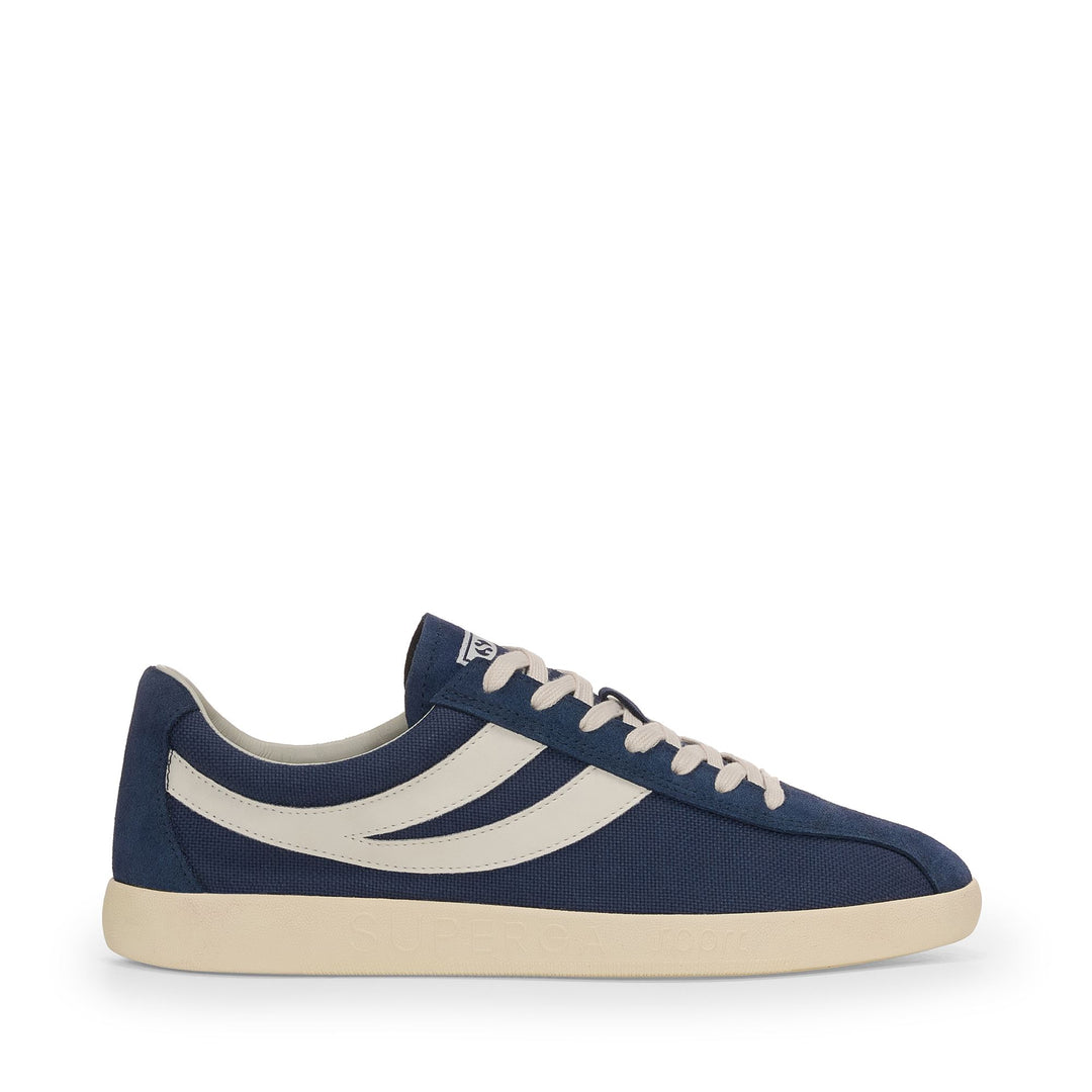 Sneakers_Unisex_1960 CAPRI COTTON HAIRYSUEDE_Low Cut_Navy-White Avorio-Off Yellow - Commercial 1