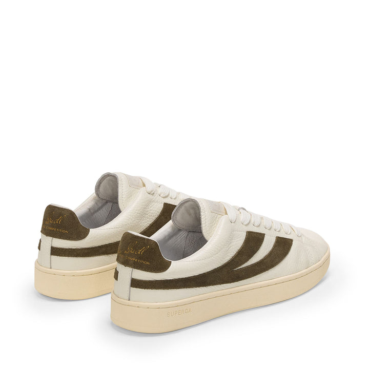 Unisex White Low Cut Sneakers with Leather Upper 3