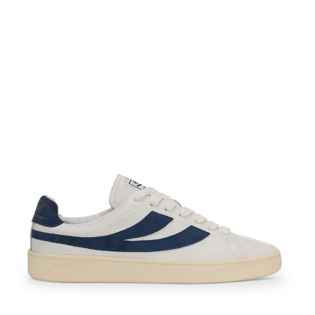 Unisex-Sneaker in Weiß mit niedrigem Schaft und Obermaterial aus Leder main