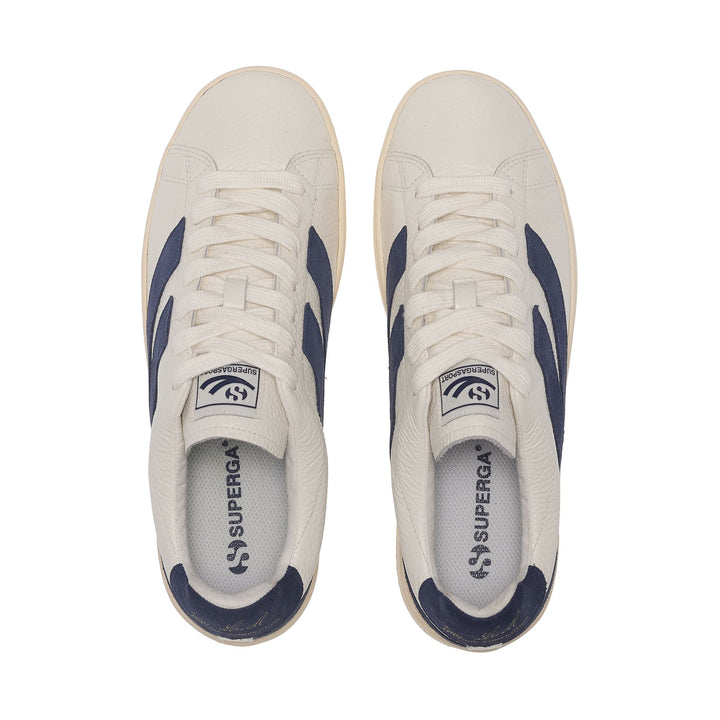 Unisex-Sneaker in Weiß mit niedrigem Schaft und Obermaterial aus Leder 4