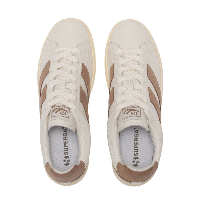 Unisex-Sneaker in Weiß mit niedrigem Schaft und Obermaterial aus Leder 4