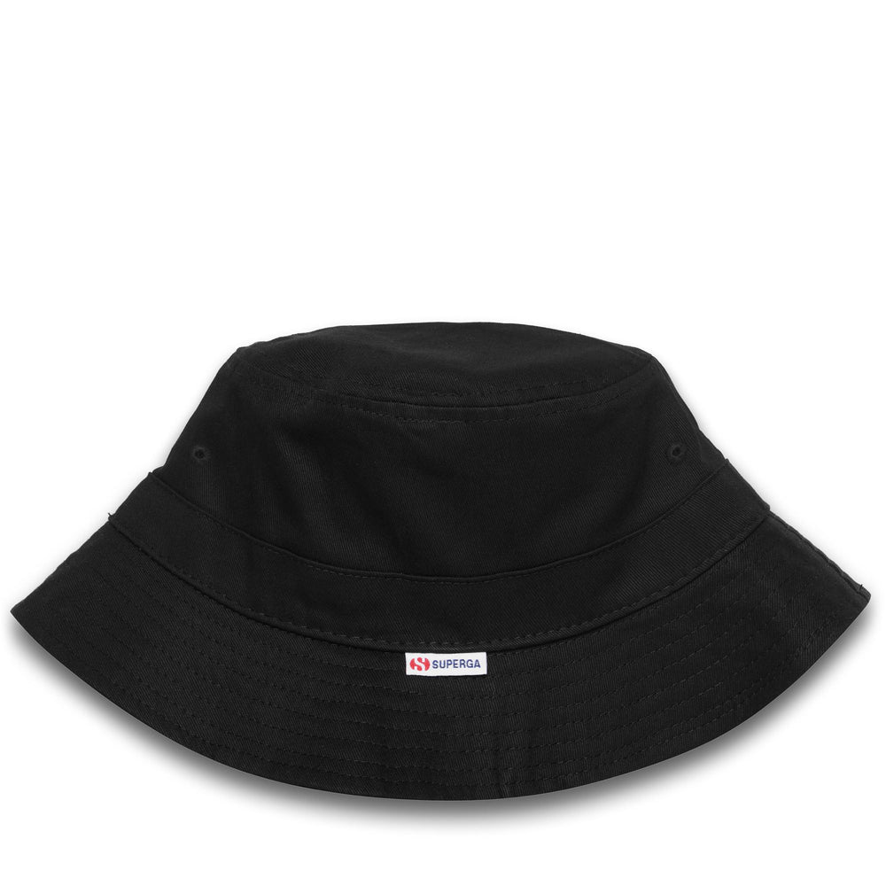 Sombrero de pescador unisex negro con lona de algodón 02