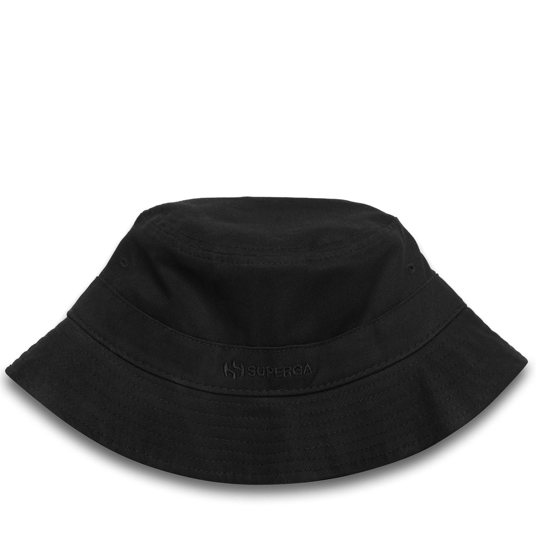 Sombrero de pescador unisex negro con lona de algodón 01