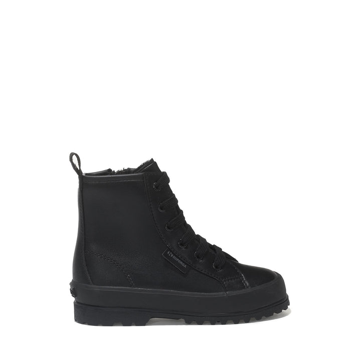 Stivaletti total black da bambino con tomaia sintetica 1