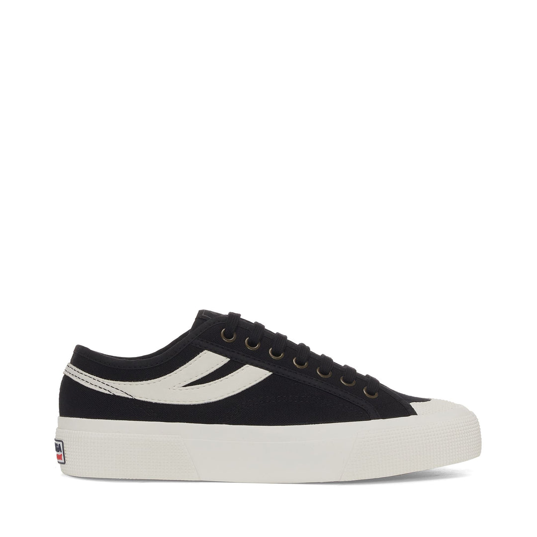 Le Superga Unisex 2750 PANATTA Sneaker BLACK-WHITE AVORIO