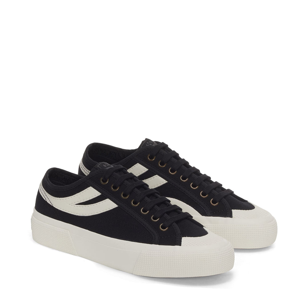 Unisex Black Sneakers with Canvas Upper main