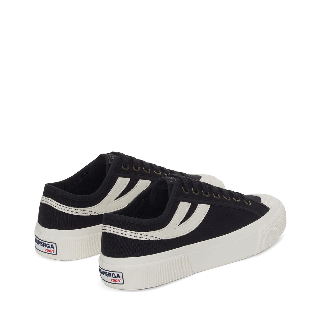 Le Superga Unisex 2750 PANATTA Sneaker BLACK-WHITE AVORIO
