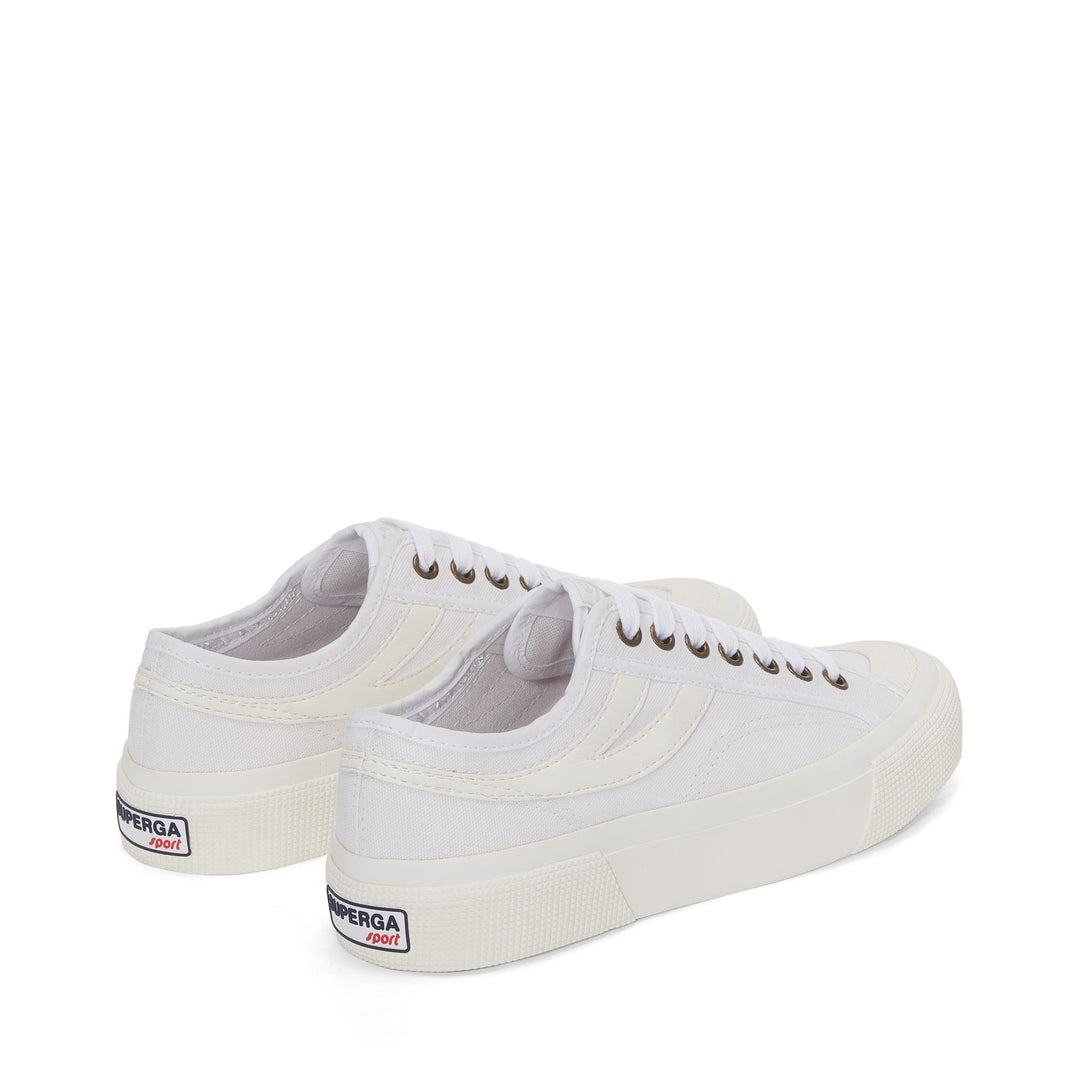 Le Superga Unisex 2750 PANATTA 3.0 Sneaker WHITE-WHITE AVORIO Dressed Side (jpg Rgb)		