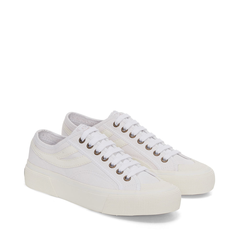Unisex White Sneakers with Canvas Upper 02
