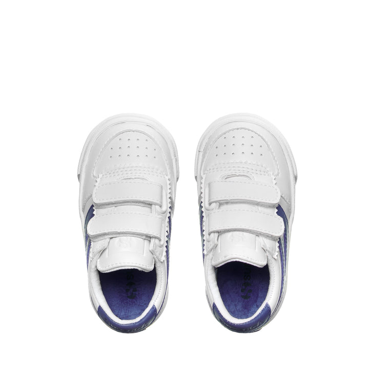 Kid's White Low Cut Sneakers with Synthetic Upper 4