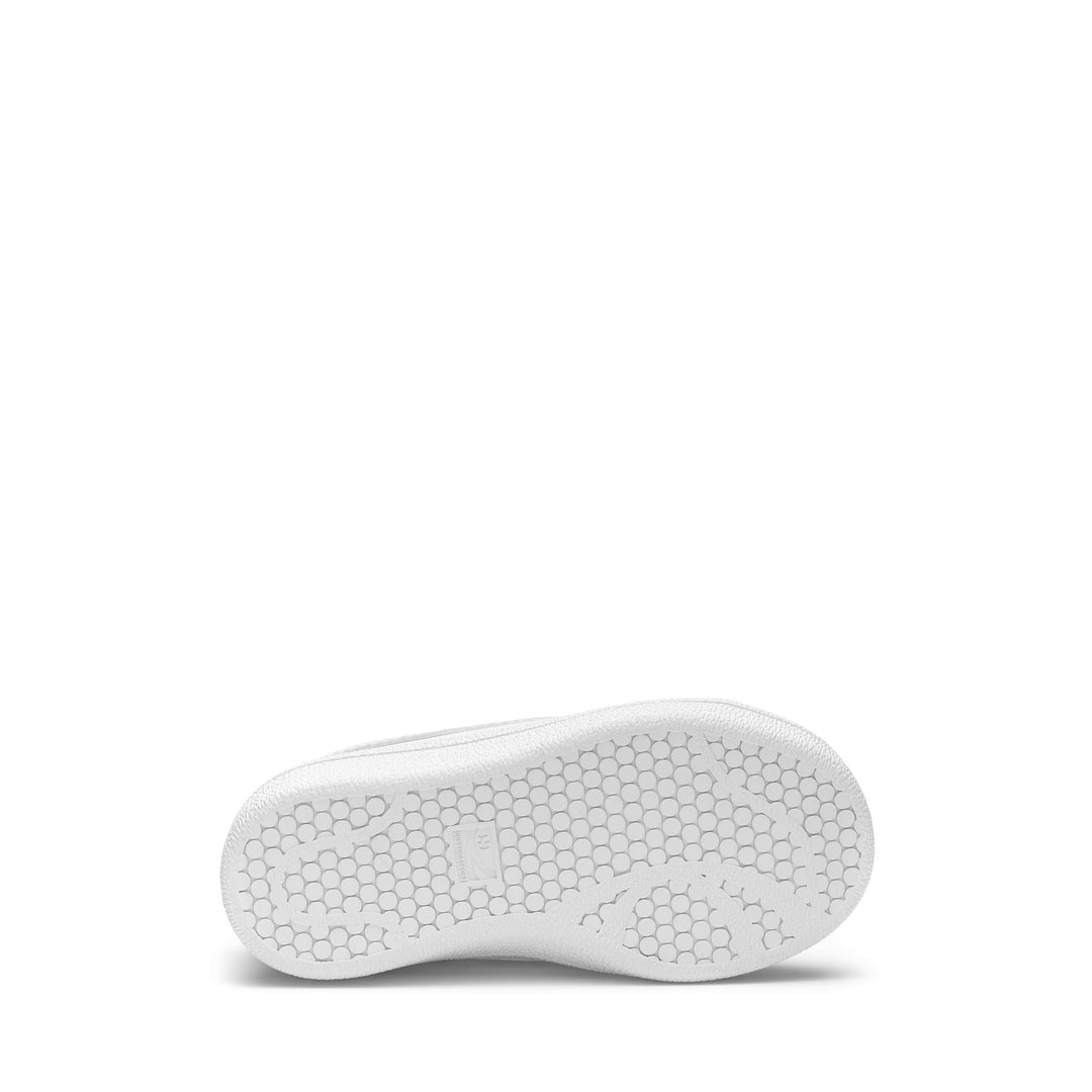 Kid's Total White Low Cut Sneakers with Synthetic Upper main