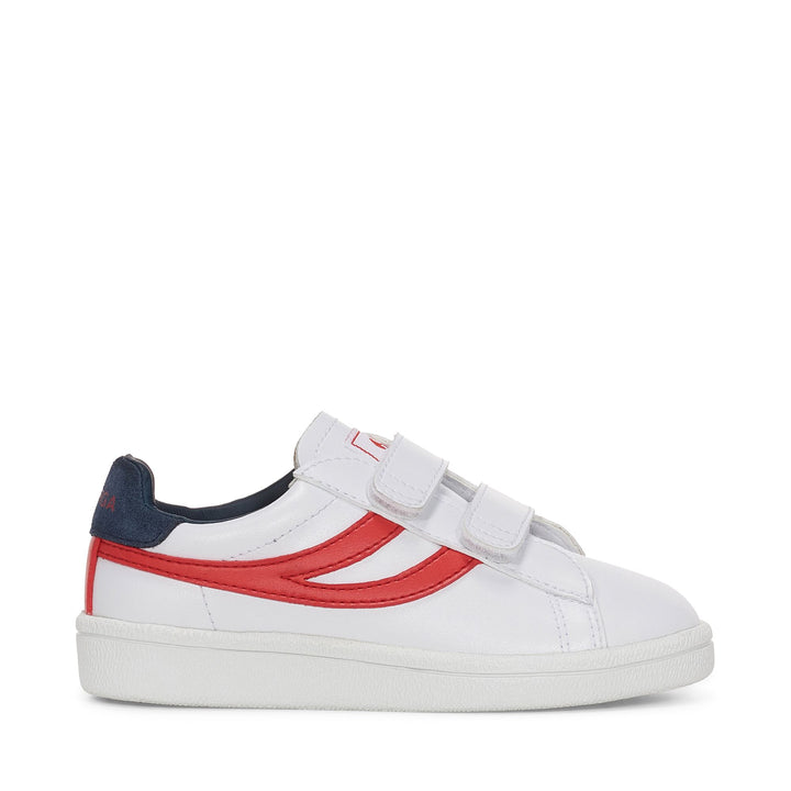 Kid's Low Cut White Sneakers with Synthetic Upper 1