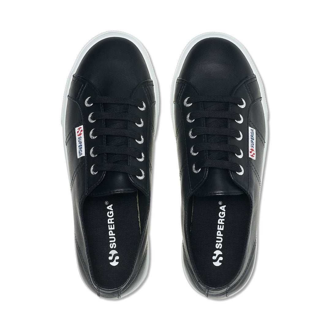 Le Superga Unisex 2730 NAPPA Sneaker BLACK-WHITE Dressed Back (jpg Rgb)		