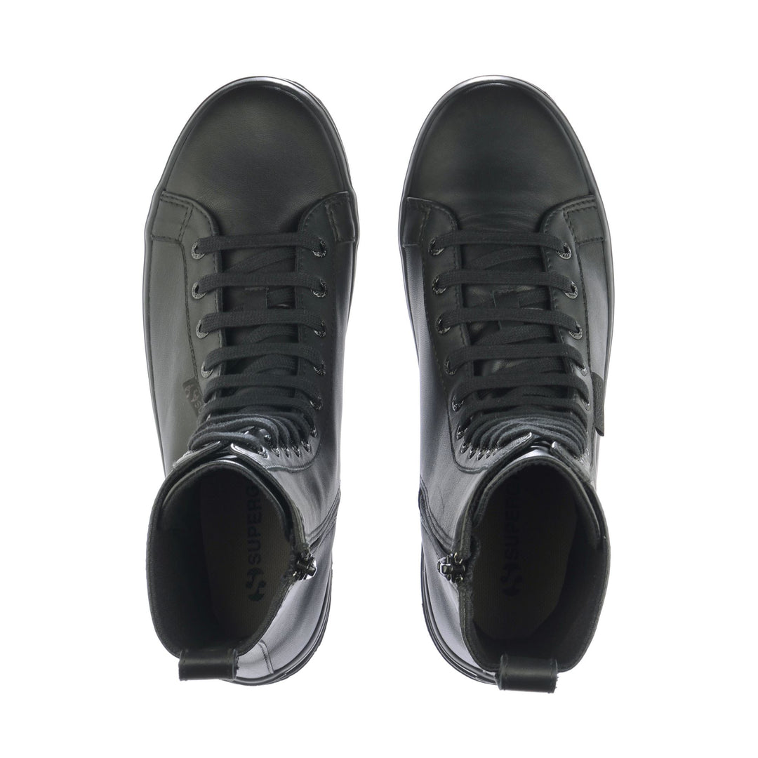 Woman's Ankle Total Black Boots with Nappa Upper main