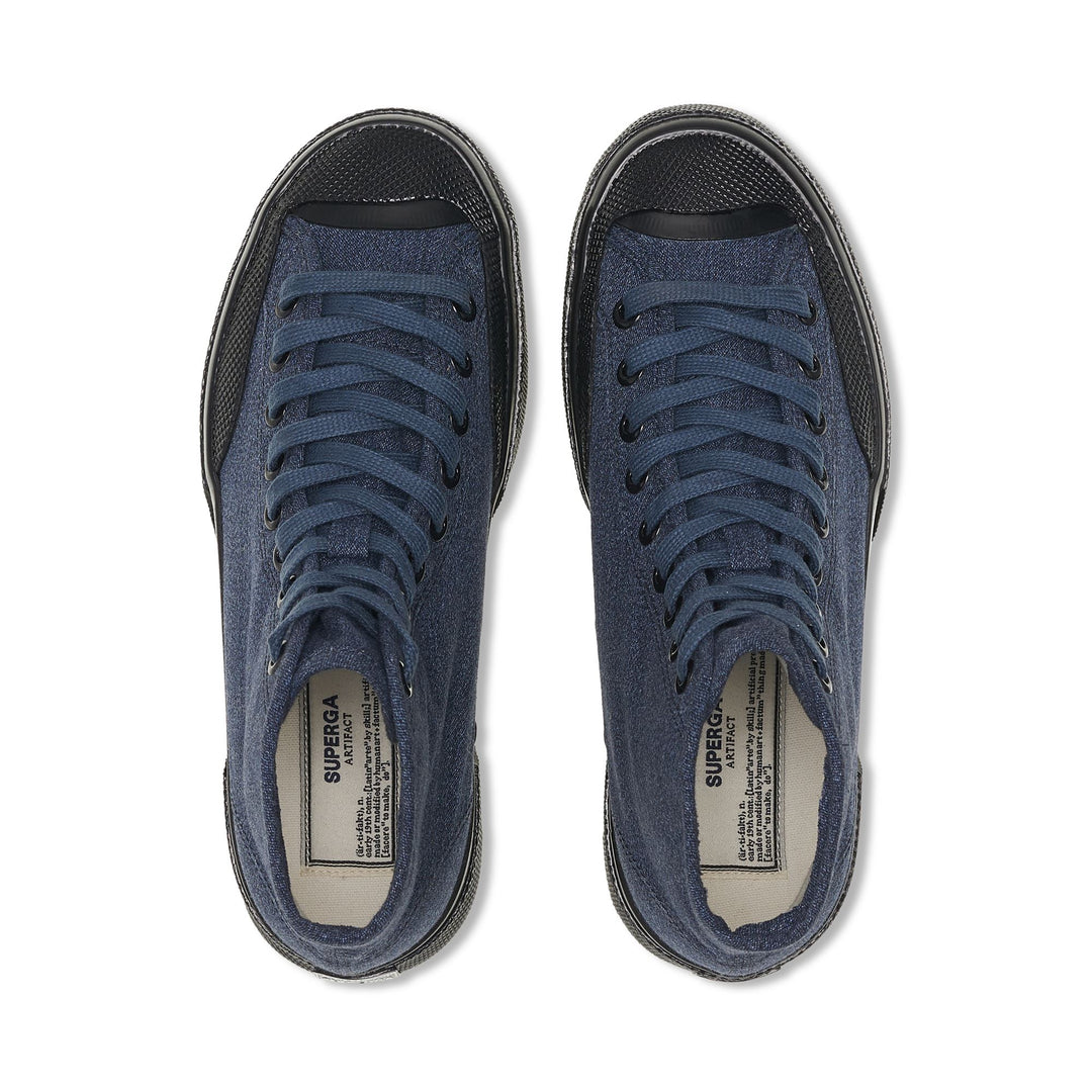 Sneakers Man 2433 SALT PEPPER High Cut BLUE-BLACK Dressed Back (jpg Rgb)		