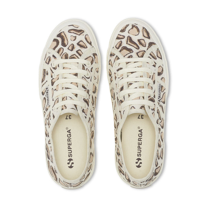 Beige Unisex Low Cut Sneakers mit Obermaterial aus Baumwolle 4