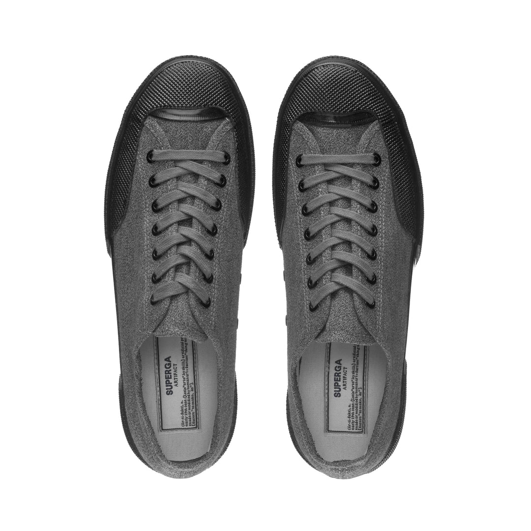 Sneakers Man 2432 SALT PEPPER Low Cut GREY-BLACK Dressed Back (jpg Rgb)		
