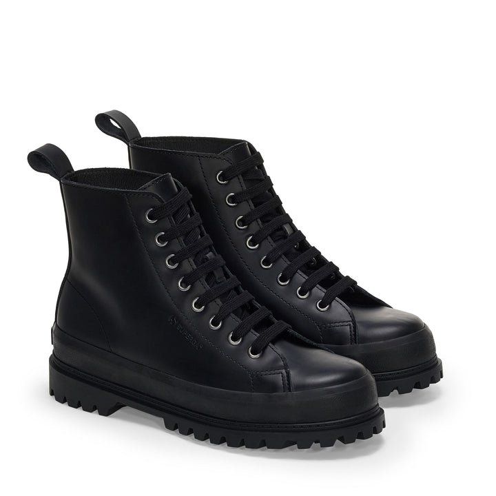 Woman's Black Ankle Boots with Leather Upper 2