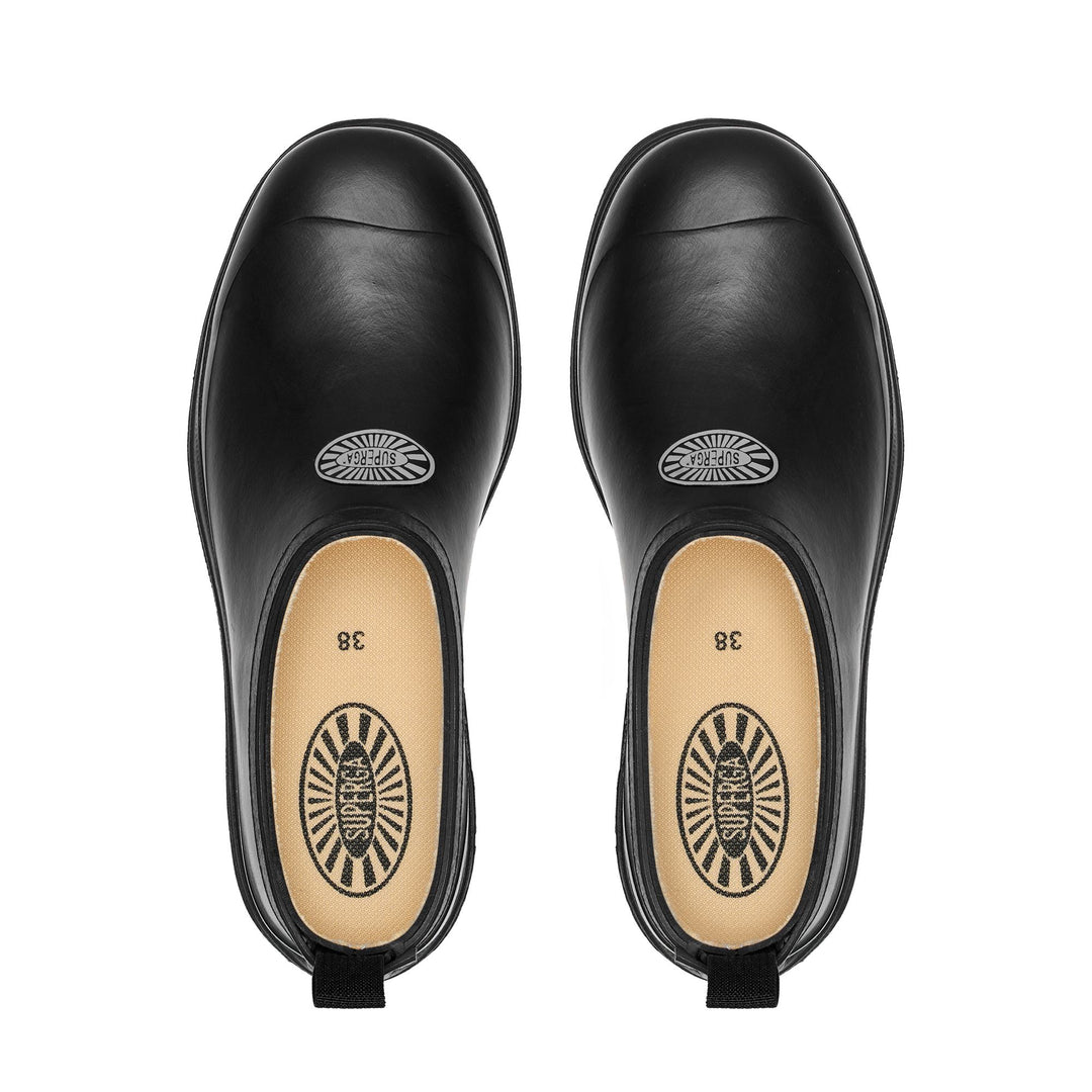 Unisex Low Cut Rubber Boots in Black with Cotton Lining main