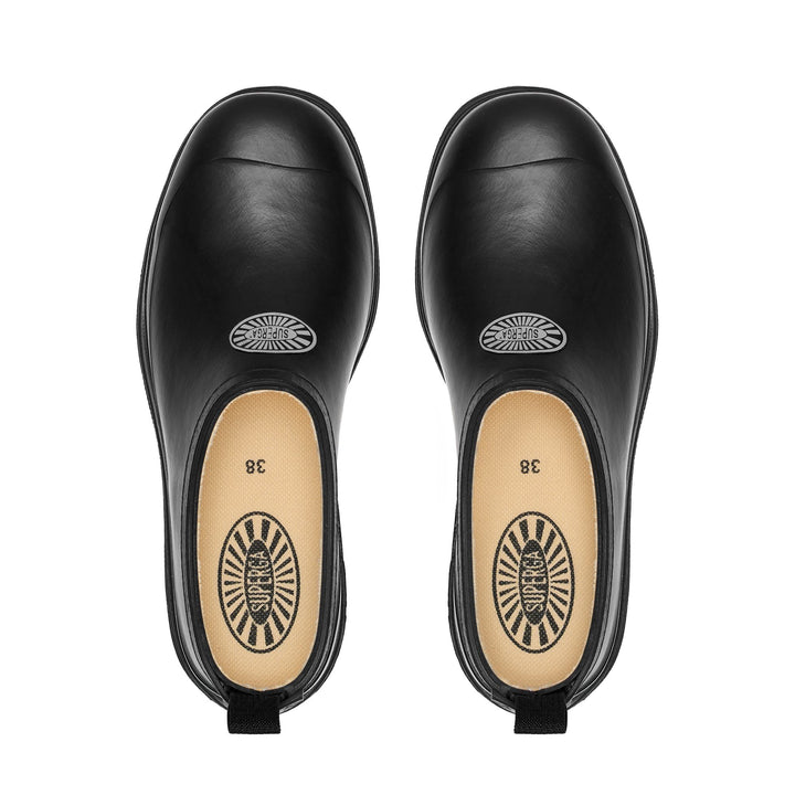 Unisex Low Cut Rubber Boots in Black with Cotton Lining 4