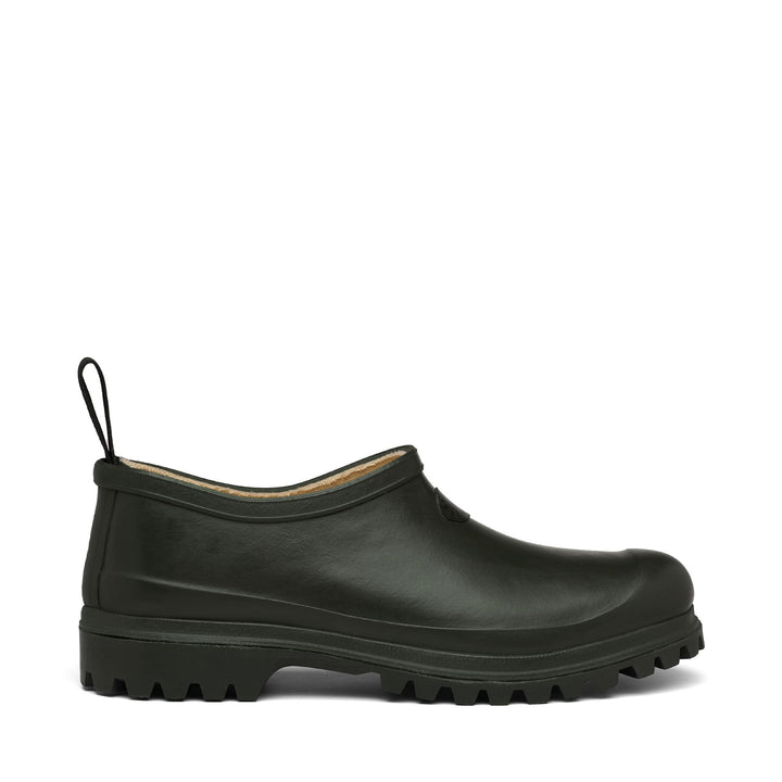 Low Cut Unisex Rubber Green Mules with Cotton Lining 1