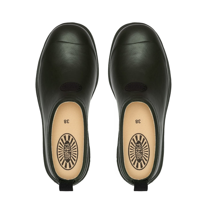 Low Cut Unisex Rubber Green Mules with Cotton Lining 4