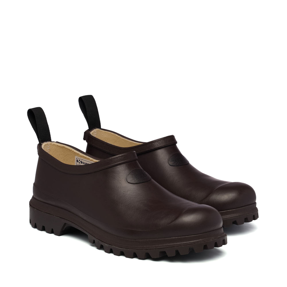 Botas de Goma de Corte Bajo Unisex Color Marrón 02