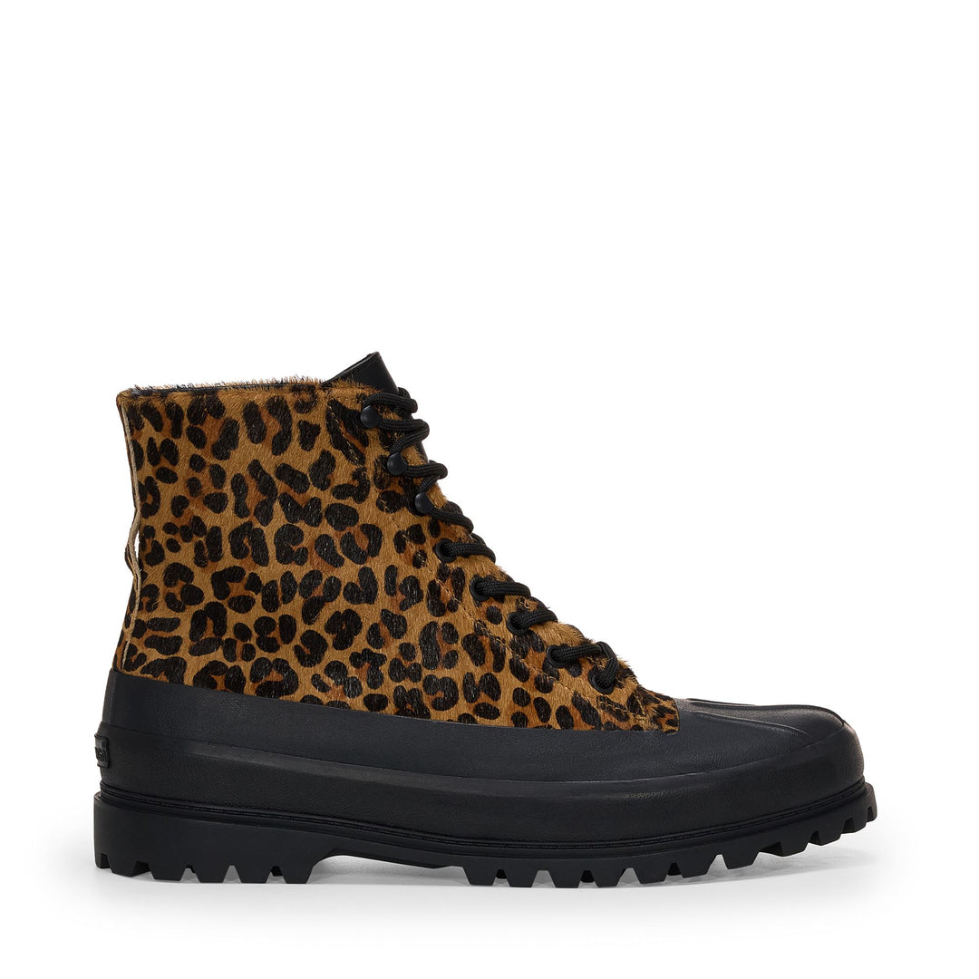 Ankle Boots_UNISEX_3343 ALPINA DUCK CALFHAIR_Mid Cut_Leopard print-Black - Commercial 1