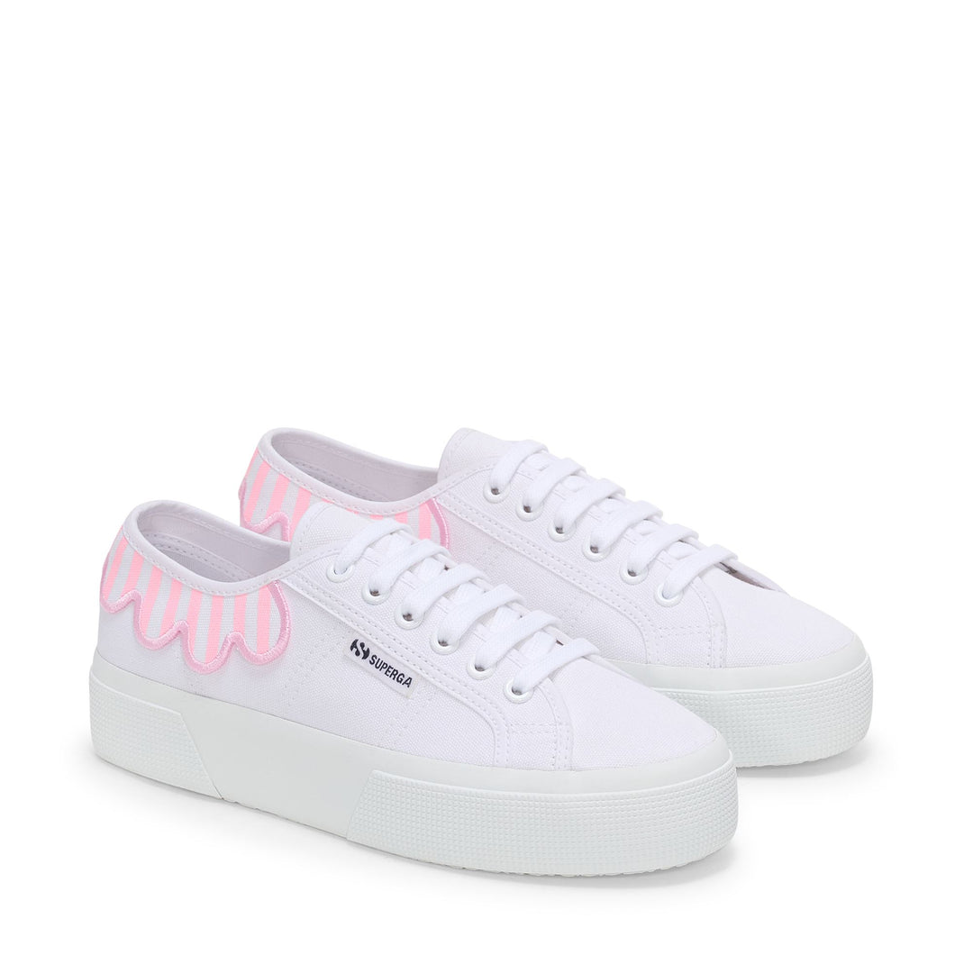 Woman's Platform Pink Sneakers with Cotton Upper main