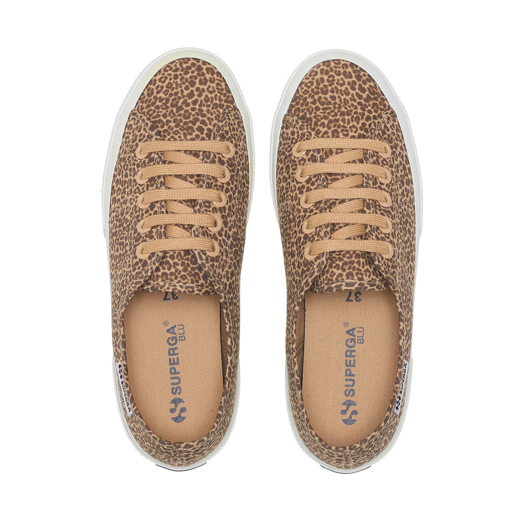 Woman's Low Cut Beige Sneakers with Cotton Upper main