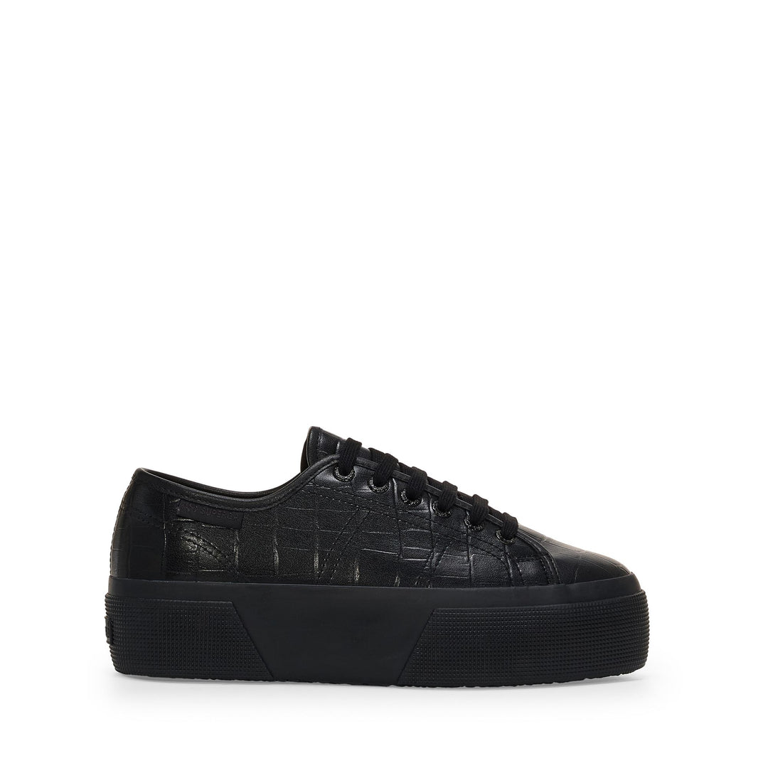 Damen-Sneakers mit Plateausohle in Total Black mit Obermaterial aus Synthetik 01