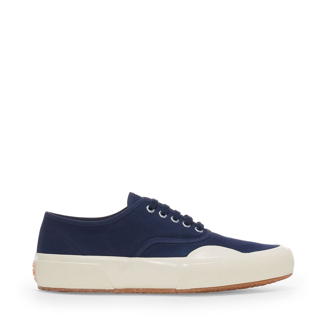 Sneakers_UNISEX_2430 DECK CANVAS_Low Cut_Navy-Off White - Commercial 1