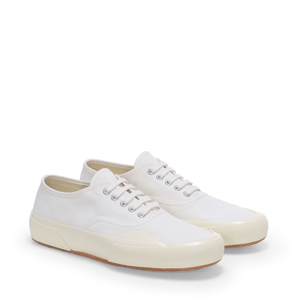 Zapatillas blancas unisex de corte bajo con parte superior de algodón 02