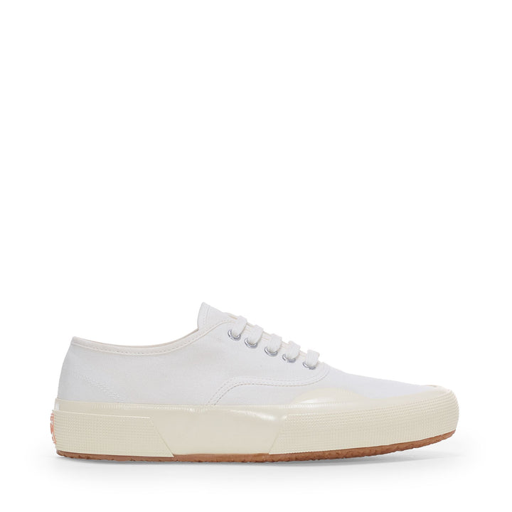 Unisex White Low Cut Sneakers with Cotton Upper 1