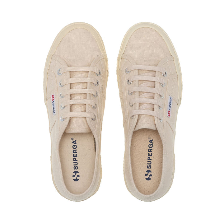 Unisex Beige Low Cut Sneakers with Linen Upper 4