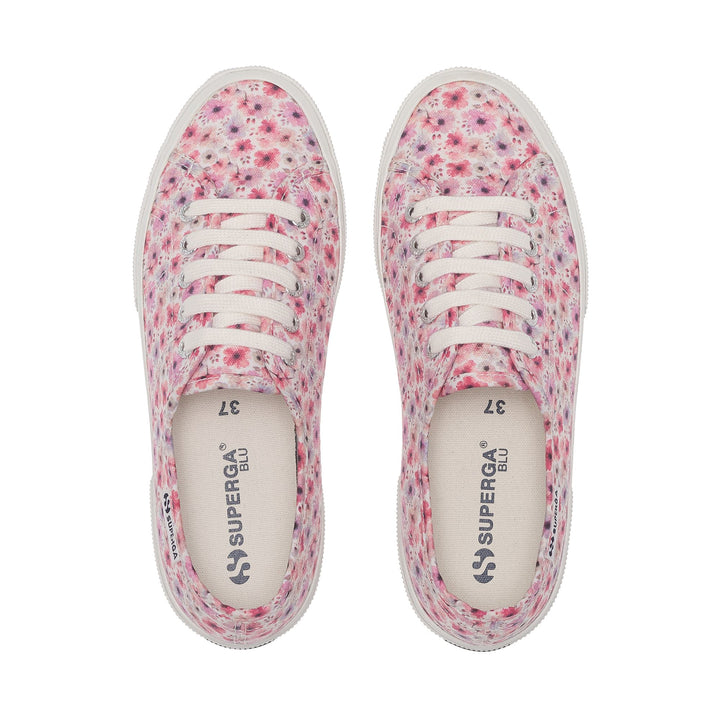 Baskets blanches basses pour femme, tige en coton 4