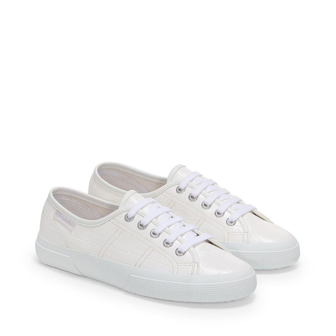 Niedrig geschnittene weiße Damen-Sneaker mit synthetischem Obermaterial main