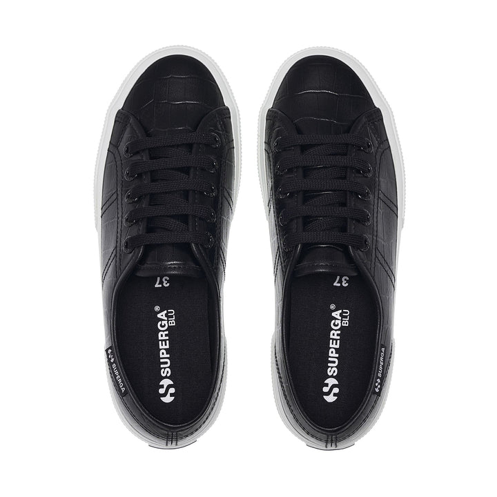 Zapatillas negras de corte bajo para mujer con parte superior sintética 4