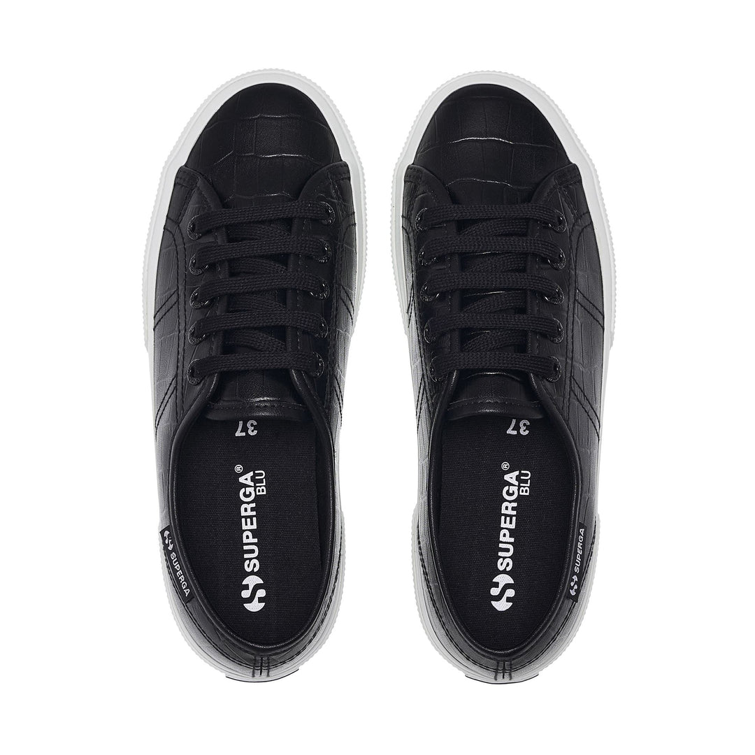Schwarze Low Cut-Sneakers für Damen mit Obermaterial aus Synthetik main