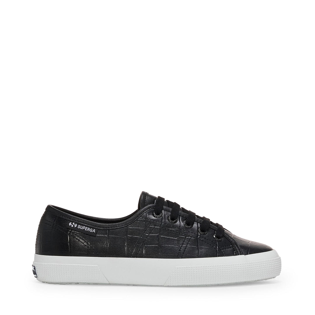 Zapatillas negras de corte bajo para mujer con parte superior sintética 01