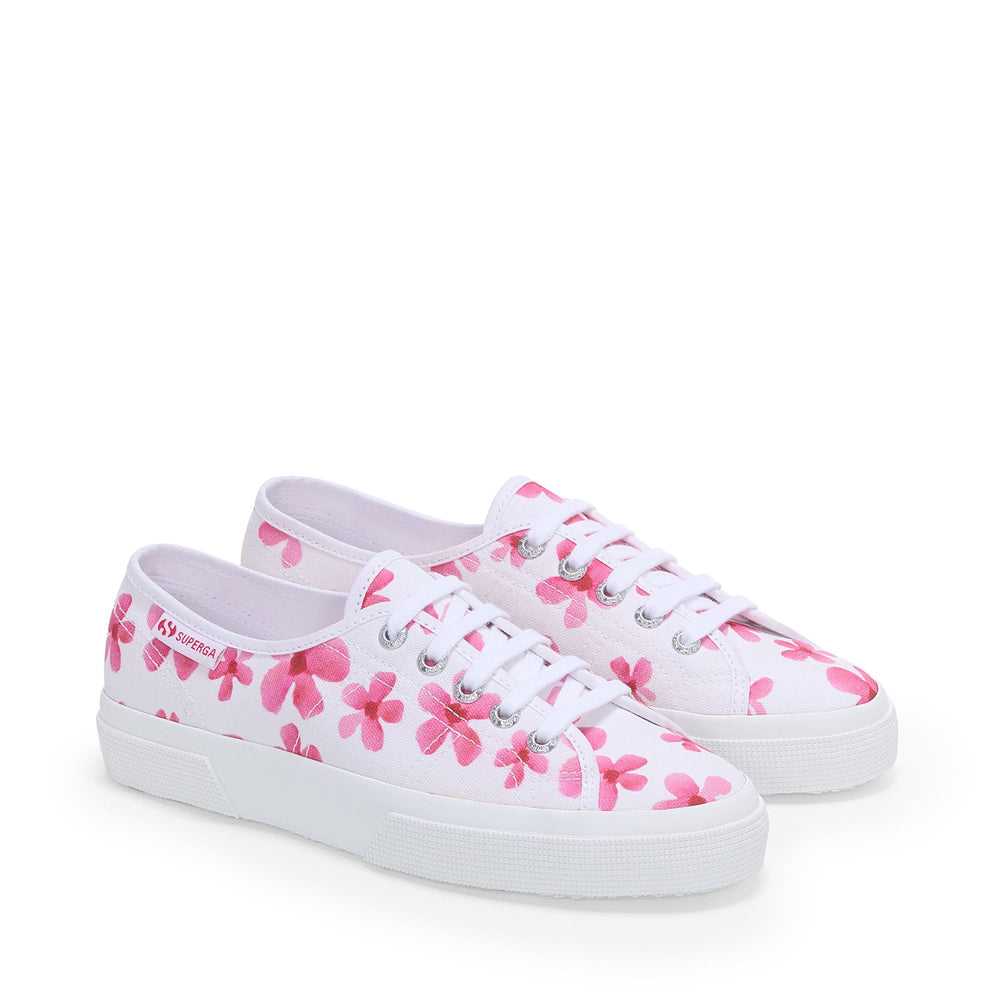 Woman's Low Cut White Sneakers with Cotton Upper 02