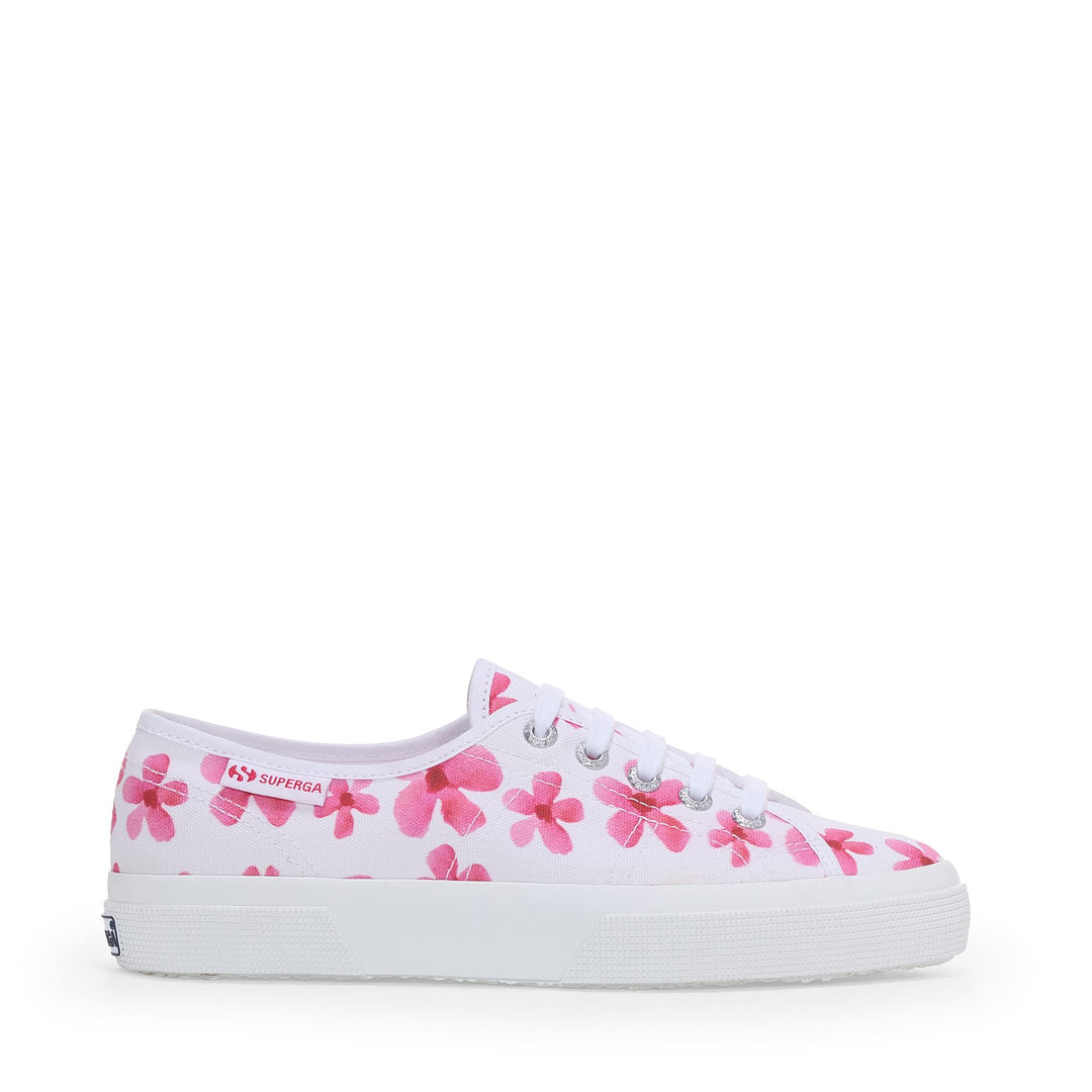 3750 FLOWER PRINT LEGGERA - Le Superga - Basso - Donna - WHITE-PINK 01