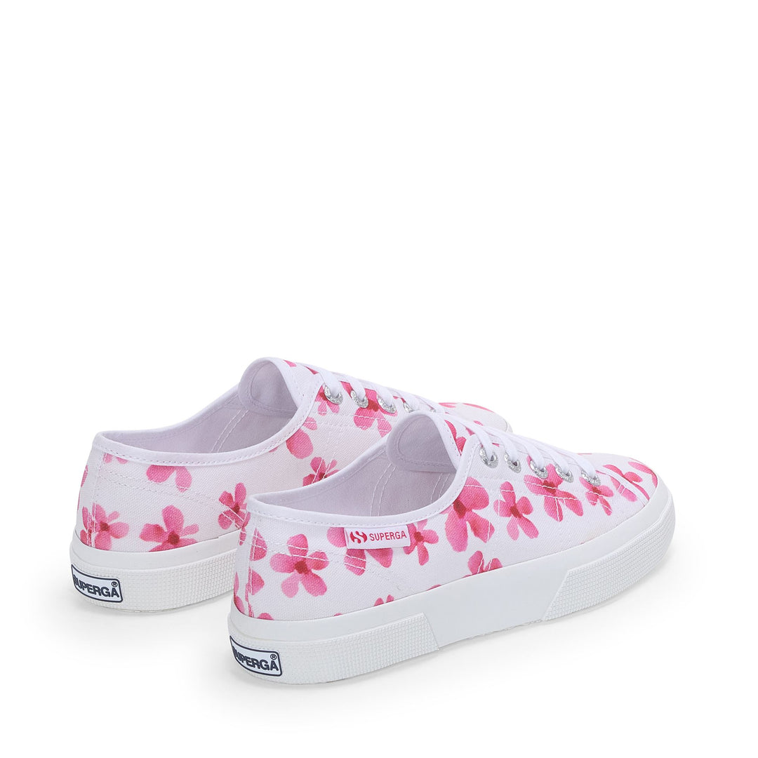 Woman's Low Cut White Sneakers with Cotton Upper main