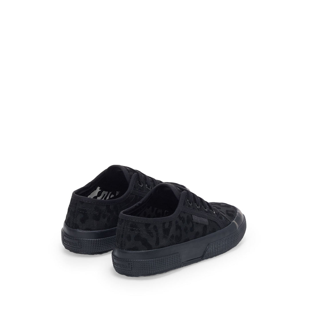 Schwarze, flache Mädchen-Sneaker mit Mesh-Obermaterial main