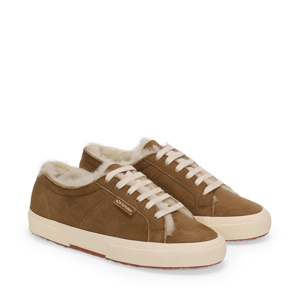 2750 SHEARLING - Le Superga - Décolleté - Femme - Brown Curcuma-FOff White 02
