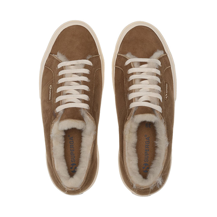 2750 SHEARLING - Le Superga - Décolleté - Femme - Brown Curcuma-FOff White 4