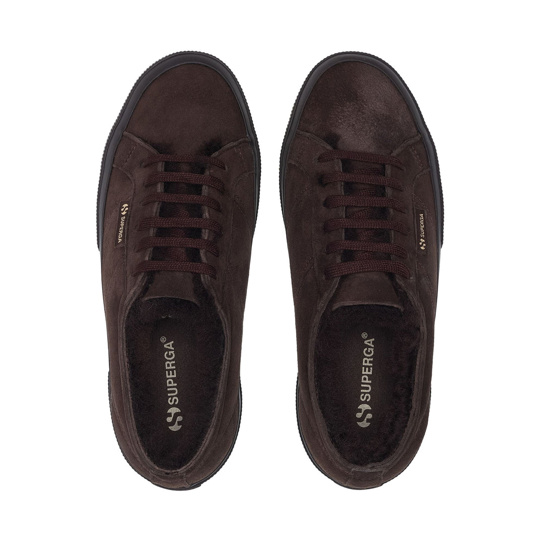 2750 SHEARLING - Le Superga - Décolleté - Femme - Full Dk Chocolate-Brown Java main