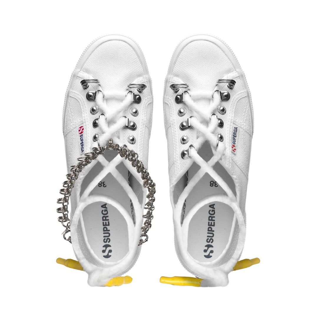Sneakers classiche bianche da donna con tomaia in cotone main