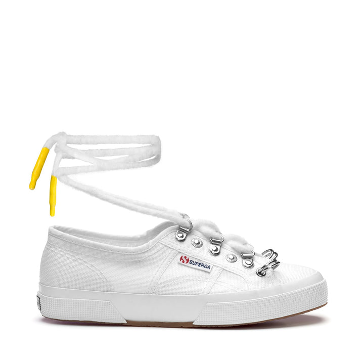 Sneakers classiche bianche da donna con tomaia in cotone 1