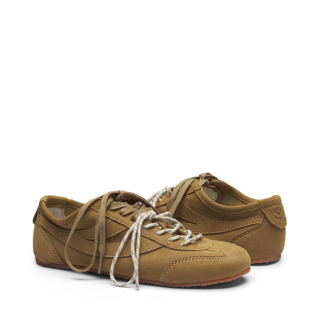 Unisex Low Cut Beige Sneakers with Suede Upper main